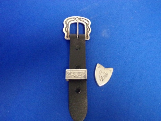 MEXICAN STERLING BUCKLE TIP& SLIDE (2.09 Toz)