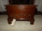 EARLY 19TH CENTURY WALNUT CHIPPENDALE STYLE MINIATURE BLANKET CHEST 19 X 10