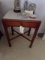 20TH CENTURY MARBLE TOP CHERRY ONE DRAWER STAND