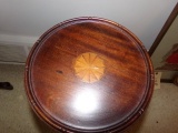 ANTIQUE QUEEN ANNE INLAY CANDLE STAND