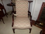 PAIR ARMCHAIRS FEDERAL STYLE WITH FLAME STITCH