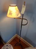 BRASS AND IRON FLOOR LAMP