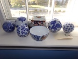 MISC LOT OF CHINESE PORCELAIN INCLUDING PLATE ON WALL