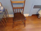 ANTIQUE PLANK BOTTOM SIDE CHAIR