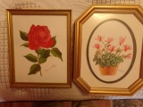 2 WATER COLORS BY VIRGINIA PHILLIPS FRAMED UNDERGLASS