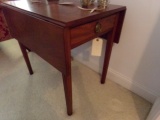 19TH CENTURY WALNUT DROP LEAF SIDE TABLE