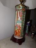 ANTIQUE FAMILLE ROSE LAMP