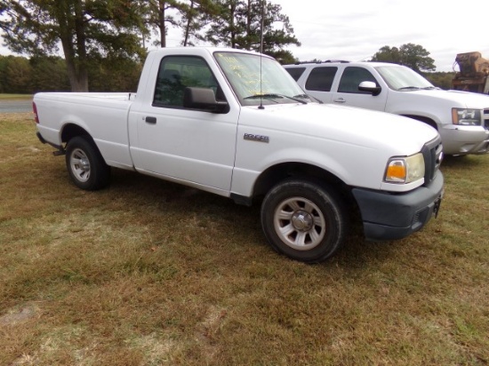 #1101 2007 FORD RANGER REG CAB 2 WHEEL DRIVE 83804 MILES AUTO TRANS CRUISE