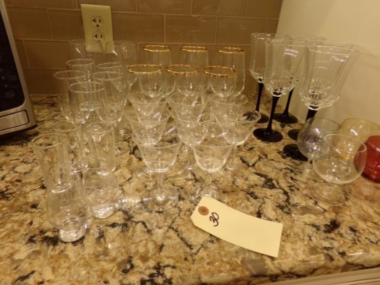 LARGE COLLECTION OF MISC STEMWARE