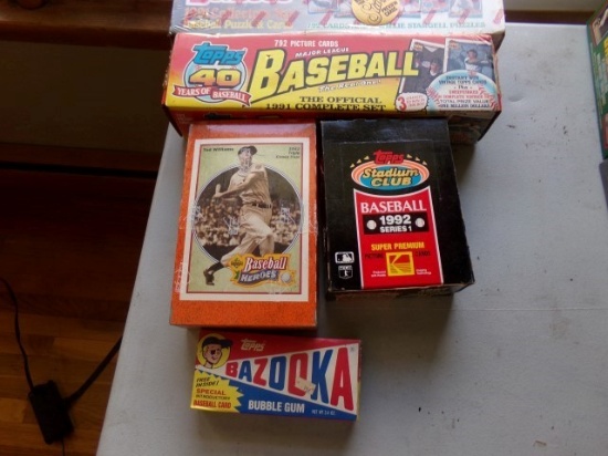COLLECTION BASEBALL CARDS SOME UNOPENED TOPPS DONRUSS AND BAZOOKA BUBBLE GU