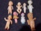 APPROXIMATELY EIGHT MINIATURE DOLLS VARIOUS STYLES ALL OCCUPIED JAPAN