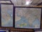 TWO FRAMED UNDERGLASS MAPS ONE SOUTHWEST ASIA APPROX 20 X 27 ONE VIETNAM AP