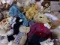 COLLECTION OF TEDDY BEARS AND DOLLS INCLUDING BOYDS BEARS MOHAIR LITTLE FOL