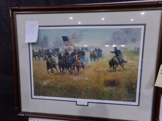 SIGNED AND NUMBERED CIVIL WAR PRINT BY MORT KUNSTLER THE TITLE OF PRINT IS