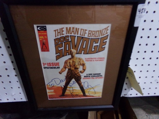 FRAMED UNDERGLASS COMIC THE MAN OF BRONZE DOC SAVAGE FIRST ISSUE SPETACULAR