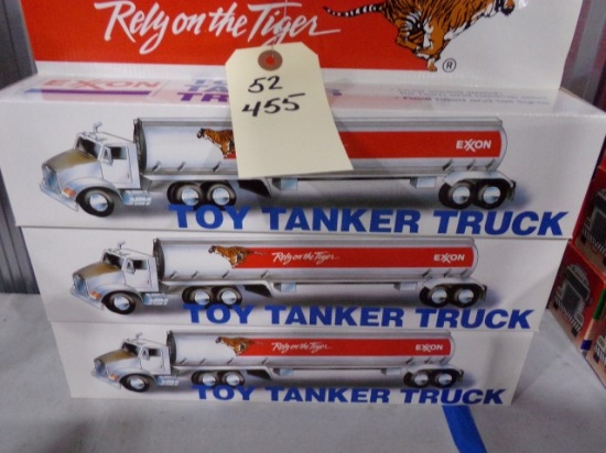 SIX NEW IN BOX EXXON TOY TANKER TRUCKS DUAL SOUND SWITCH FOR HORN AND BACK