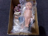 BOX LOT WITH KEWPIE DOLLS SOME WITH DAMAGE CELLULOID OCCUPIED JAPAN CELLULI
