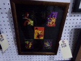 FIVE TRADING CARDS FRAMED UNDERGLASS JIM STERANKO APPROX 15 X 12