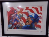 FRAMED UNDERGLASS POSTER SPIRIT OF AMERICA STERANKO SIGNED AND NUMBERED 553