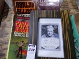BOX OF PAPER BACK BOOKS HARLAN ELLISON WITH SIGNED CARD BY HARLAN ELLISON