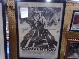 FRAMED UNDERGLASS MOVIE POSTER 26 X 20 STAR TREK CONVENTION SIGNED BY WILLI