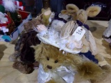 COLLECTION OF TEDDY BEARS AND RABBITS INCLUDING ANNETTE FUNICELLO AND MORE