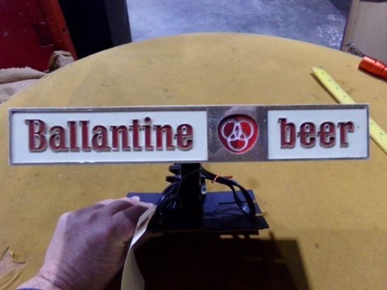 BALLANTINE BEER DISPLAY LIGHT APPROX 10 X 3