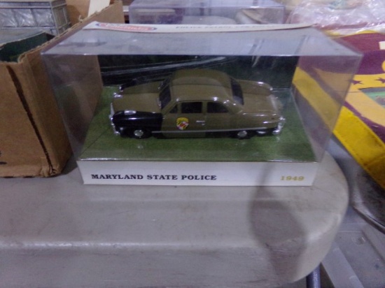 BOX LOT MODEL CARS INCLUDING MD STATE POLICE 1949 AND 1954 PEPSI VAN AND 19
