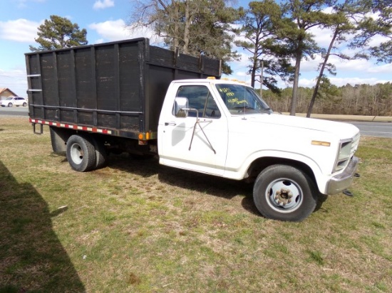 #1201 1984 FORD F350 7.3 DIESEL 4 SP TRANS KRUGER DUMP BODY NO LEAKS GOOD T