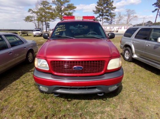 #1701 2001 FORD EXPEDITION 4 WD 159300 MILES EMERGENCY LIGHTS V CON CODE 3
