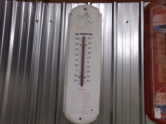 DRYDEN OIL THERMOMETER APPROX 28" X 8"