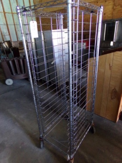 SYSCO WIRE SHEET TRAY RACK 20 TIER ON CASTERS