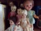 COLLECTION OF EIGHT DOLLS VARIOUS SIZES AND STYLES