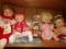 COLLECTION OF EIGHT DOLLS VARIOUS STYLES AND SIZES