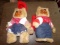 TWO RAIKES BEARS BONNIE #5570/10000 AND JESSIE #5980/10000 APPROXIMATELY 16
