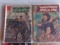 FOUR COMIC BOOKS DELL WAGON TRAIN WITH ROBERT HORTON THE CONQUEROR WITH JOH