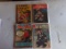 FOUR COMIC BOOKS INCLUDING ATLAS ANNIE OAKLEY FAWCETT TOM MIX DELL BAT MAST