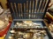 FLATWARE BOX FULL OF SILVERPLATE FLATWARE