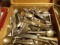 BOX LOT OF MISC SILVERPLATE FLATWARE