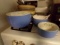 SET OF HALLS SUPERIOR MIXING BOWLS AND SALT GLAZE MIXING BOWLS