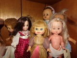 COLLECTION OF EIGHT DOLLS VARIOUS SIZES AND STYLES