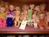 COLLECTION OF THIRTEEN DOLLS VARIOUS STYLES AND SIZES