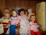 COLLECTION OF EIGHT DOLLS VARIOUS STYLES AND SIZES