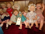 COLLECTION OF ELEVEN DOLLS VARIOUS STYLES AND SIZES