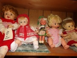 COLLECTION OF EIGHT DOLLS VARIOUS STYLES AND SIZES