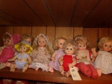 COLLECTION OF EIGHT DOLLS VARIOUS STYLES AND SIZES