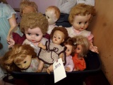 COLLECTION OF EIGHT DOLLS VARIOUS SIZES AND STYLES