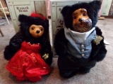TWO RAIKES BEARS IN BOX MISS RUBY AND DIAMOND JIM BRADY WITH CERTIFICATE OF