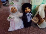 FIVE BOX RAIKES BEARS NEW IN BOX FOUR NURSERY MINIATURES AND ONE BRIDE AND