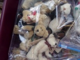 TOTE FULL OF BOYD BEARS ALL SHAPES AND SIZE OVER 50 BEARS